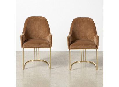 Chair Gold Dining Room Design Textile Chairs Furniture Luxury Armchair New