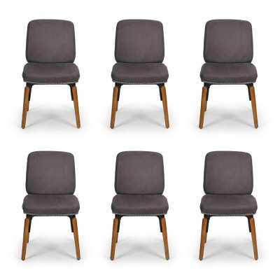Design 6x chair set armchair chair group gastronomy new dining room kitchen groups