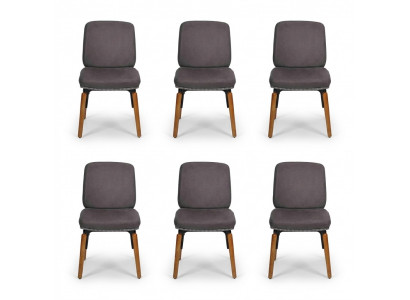 Design 6x chair set armchair chair group gastronomy new dining room kitchen groups