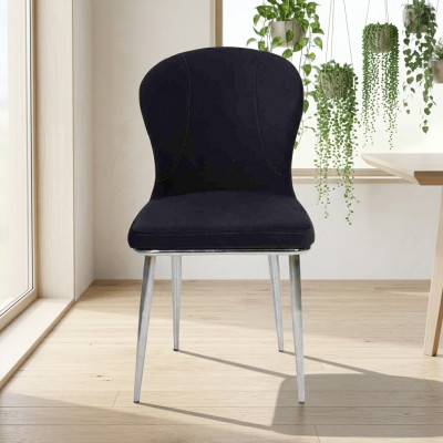 Black stainless steel chair designer kitchen furniture luxury upholstered armchairs