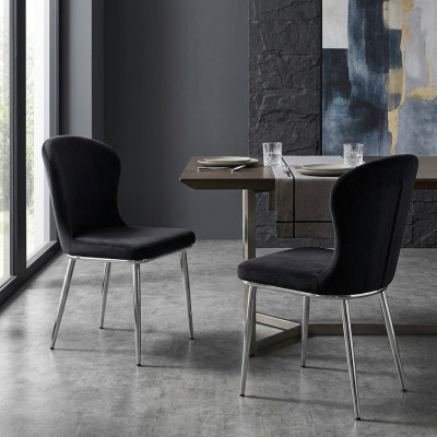 Furniture Black Chairs Dining Room Chair Chair Design Upholstery Luxury Interior New