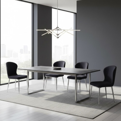Group Set Chairs 6x Chair Set Textile Upholstery Seat Dining Room New