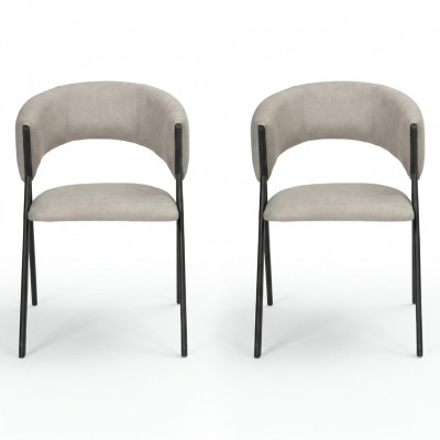 Dining Room Luxury Designer Style Modern 2x Chairs Upholstered Seat New Furniture