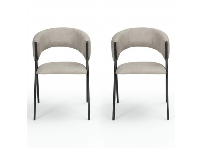 Dining Room Luxury Designer Style Modern 2x Chairs Upholstered Seat New Furniture