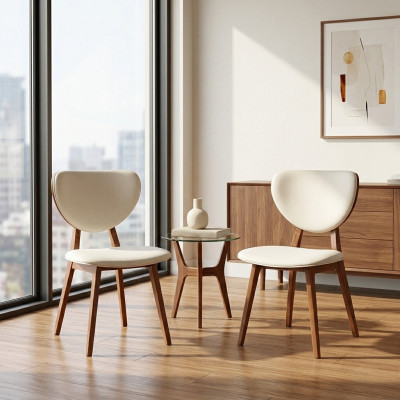 Dining room chair white 2x chairs wooden chair modern single-seater chair new