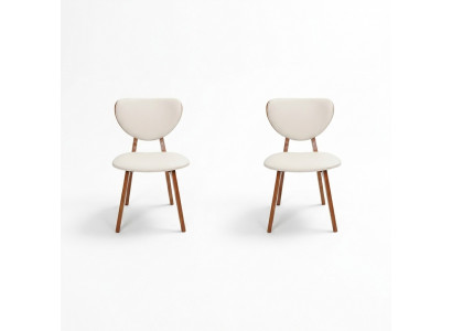 Dining room chair white 2x chairs wooden chair modern single-seater chair new