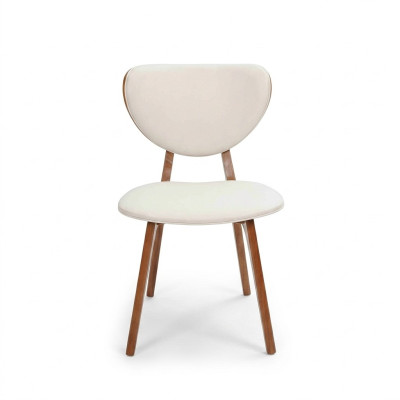 Modern White 6x Chairs Wooden Chair Single Seat Chair without Armrests New