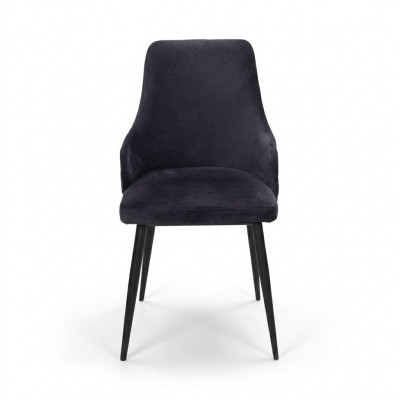 Modern black chair upholstered furniture designer kitchen wooden frame chairs
