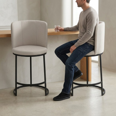 Dining room barstool design 2x bar chairs upholstered chair modern furnishing