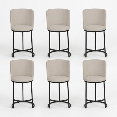 Bar stool 6x bar chair stylish bar furniture stool design steel legs new