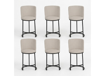 Bar stool 6x bar chair stylish bar furniture stool design steel legs new