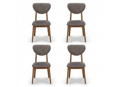Design chair armchair set dining room upholstery 4x chairs design