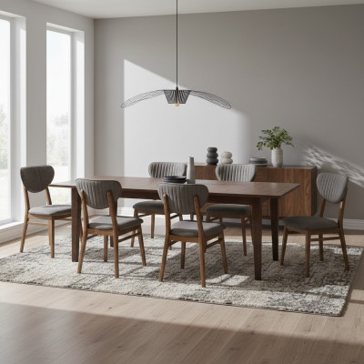 Design Chair Armchair Set Dining Room 6x Chairs Upholstery Design Set