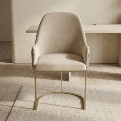 White upholstered dining chair kitchen chairs designer seating furniture new