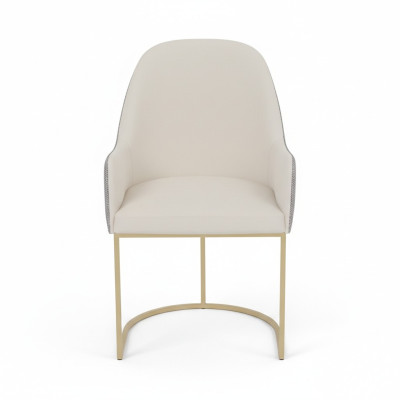 White upholstered dining chair kitchen chairs designer seating furniture new