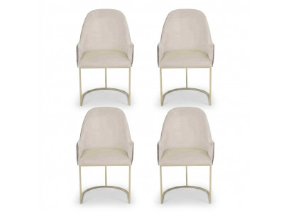 Modern upholstered chair, set of 4 chairs, dining chair, high-quality kitchen chair, multicolored
