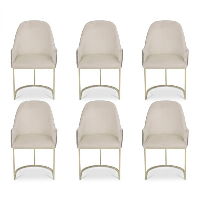 Modern upholstered chair 6x chairs dining room chair high-quality kitchen chair multicolored