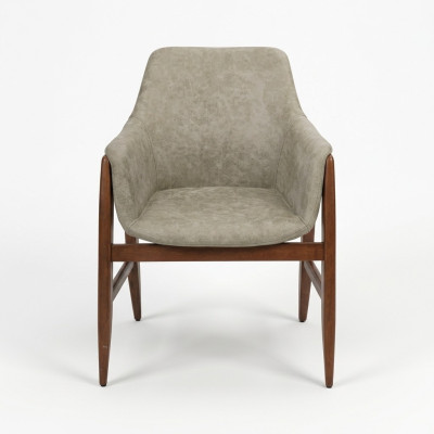Dining chair, chair, kitchen chair, armchair, wood, fabric, modern, gray chair