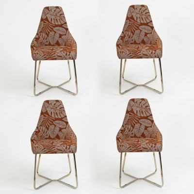 Modern dining chair kitchen chair 4x chairs armchair luxury multicolor