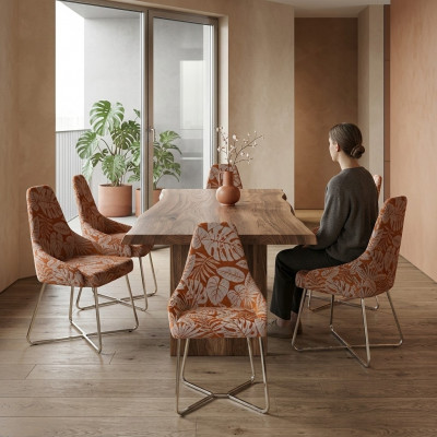 Modern dining room chair, kitchen chair, 6x chairs, armchair, luxury, multicolored