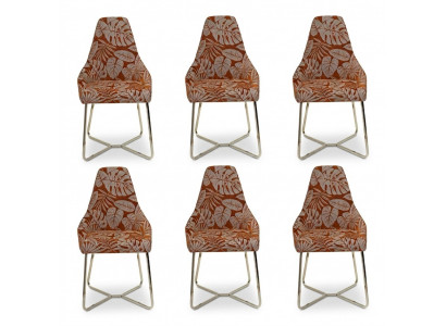 Modern dining room chair, kitchen chair, 6x chairs, armchair, luxury, multicolored