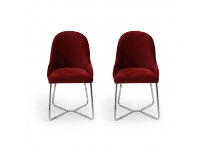 Modern Red 2x Chairs Luxury Dining Room Furnishing Chairs New Furniture Dining Room Chair