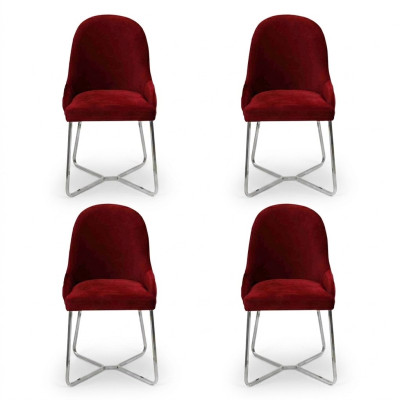 Modern chairs luxury dining room furnishings red 4x chairs furniture dining room chair