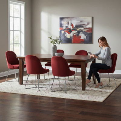 Modern chairs luxury dining room furniture red 6x chairs furniture dining room chair