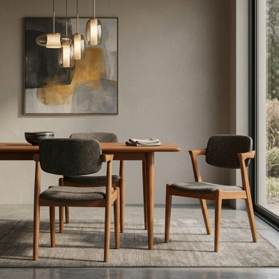 Luxury dining room furniture designer gray 2x chairs new furnishing modern chairs