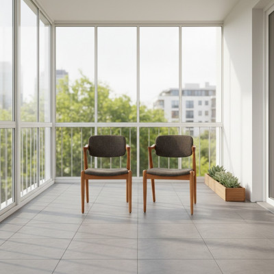 Luxury dining room furniture designer 4x chairs new decor gray modern chairs