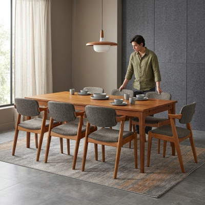 Luxury dining room furniture designer 6x chairs new furnishings gray modern chairs