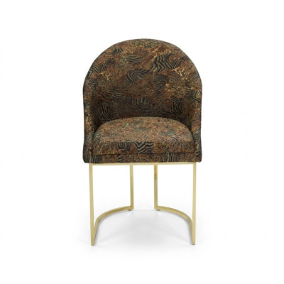 Round dining room stainless steel chair living room chairs luxury upholstered seat