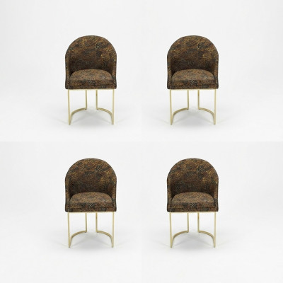 Modern dining room chairs living room luxurious multicolored 4x chairs metal new