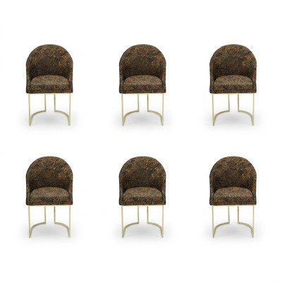 Modern dining room chairs living room luxurious multicolor 6x chairs metal new