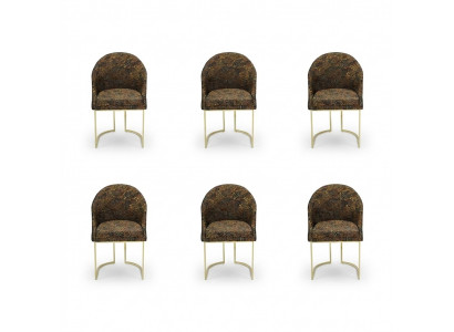 Modern dining room chairs living room luxurious multicolor 6x chairs metal new