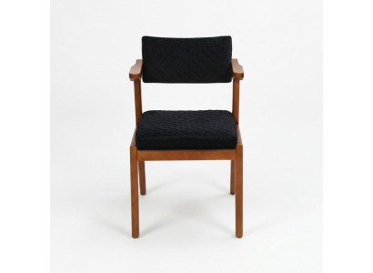 Black-Brown Single-Seater Dining Chairs with Armrests Designer New