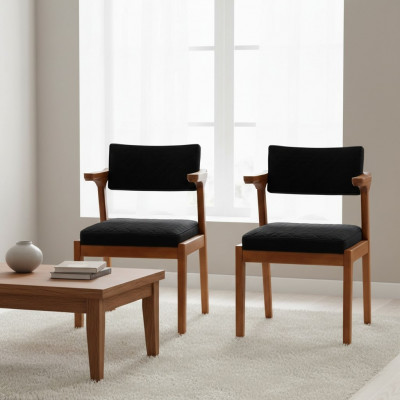 Dining room chair modern wood furniture 2x chairs luxury design furnishing new