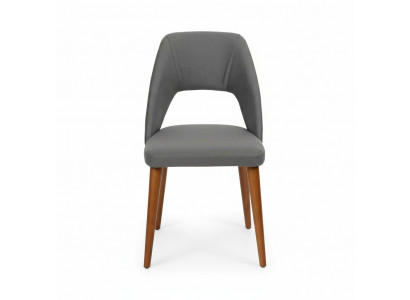 Gray-brown designer wooden chair dining chairs luxurious wooden frame