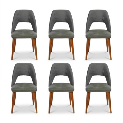 Chair Designer 6x Chairs Wooden Chair Dining Room Chair Luxury Wood New Furniture New