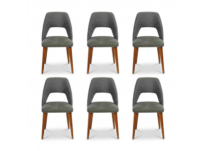 Chair Designer 6x Chairs Wooden Chair Dining Room Chair Luxury Wood New Furniture New