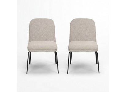 Modern white chair set, luxurious dining chairs, designer furniture, 2-piece set.