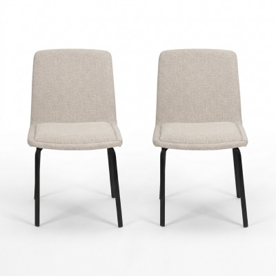 White upholstered chairs designer 2x dining chairs modern kitchen chairs
