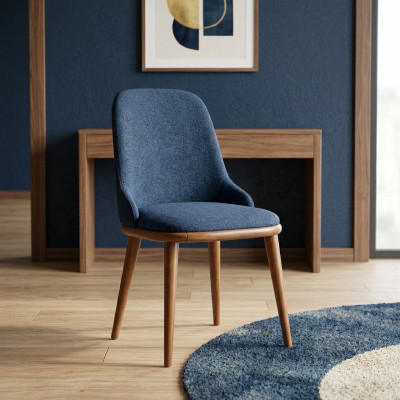 Modern dining room blue chairs designer upholstery seat kitchen furniture new