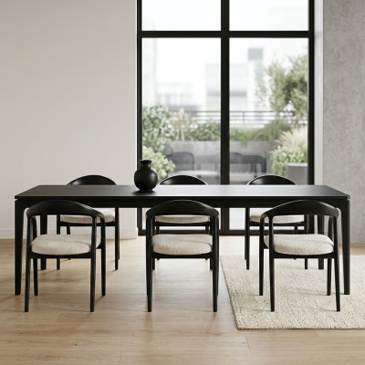 Stylish Stainless Steel 6x Chairs Dining Room Black Modern Chair Designer Metal