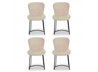 Dining room chair 4x chairs dining room modern chairs metal design white