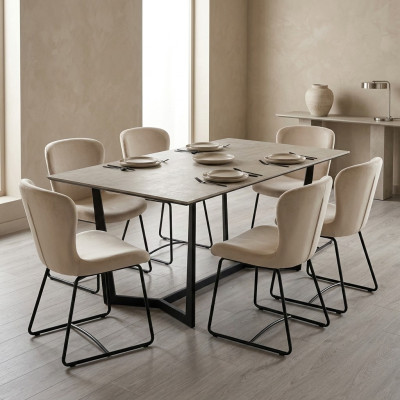 Dining room chair white 6x chairs dining room modern chair metal design