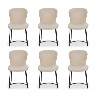 Dining room chair white 6x chairs dining room modern chair metal design