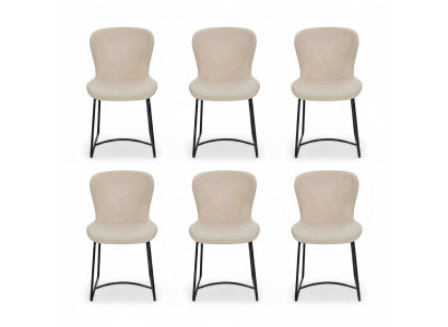 Dining room chair white 6x chairs dining room modern chair metal design