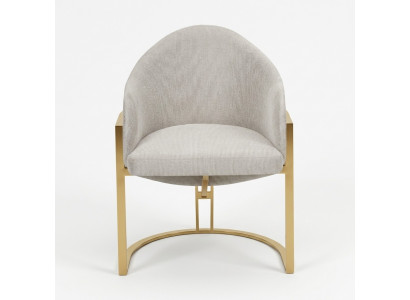 Stylish Upholstered Dining Chair Metal Kitchen Chair White Modern New