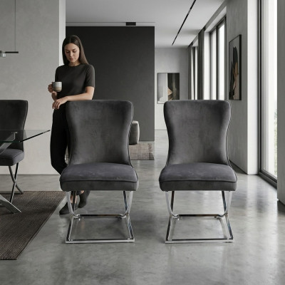 Designer 2x Chairs Luxury Chesterfield Upholstered Chairs Armchairs Living Dining Room